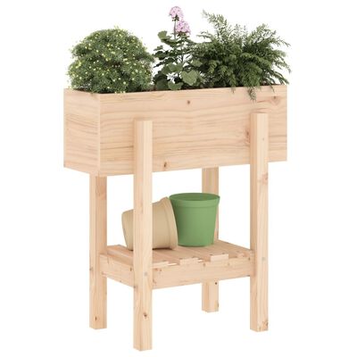 vidaXL Plantenbak 62x30x69 cm massief grenenhout