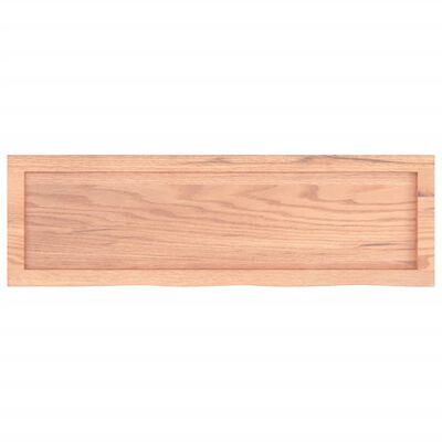 vidaXL Wastafelblad 100x30x(2-4) cm behandeld massief hout lichtbruin