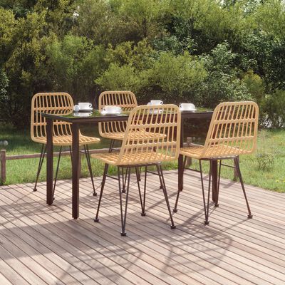 vidaXL 5-delige Tuinset poly rattan