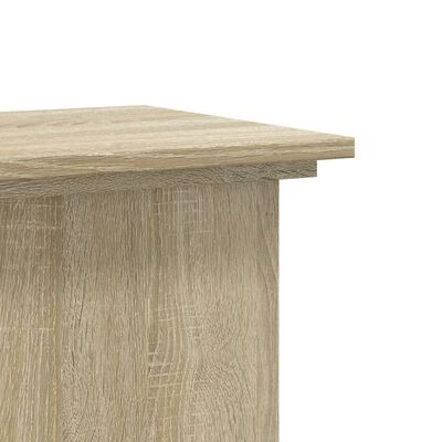 vidaXL Plantenstandaard 33x33x100 cm bewerkt hout sonoma eikenkleurig