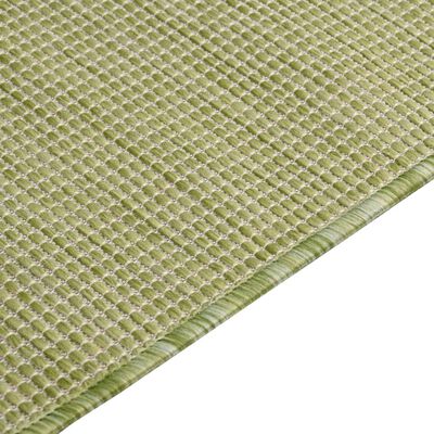 vidaXL Buitenkleed platgeweven 80x250 cm groen