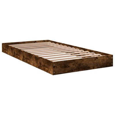 vidaXL Bedframe zonder matras hout gerookt eikenkleurig 100x200 cm