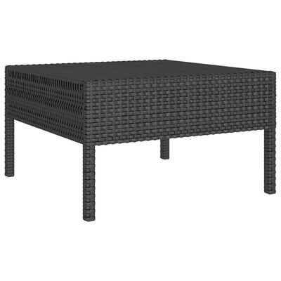 vidaXL 11-delige Loungeset met kussens poly rattan zwart