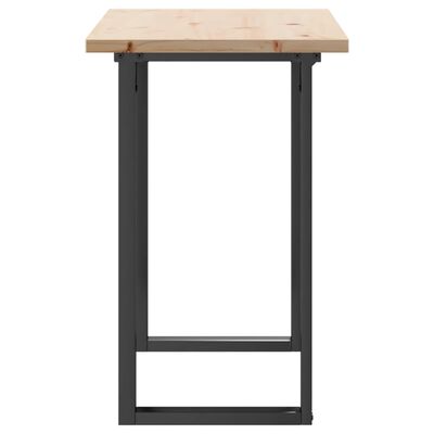 vidaXL Eettafel O-frame 100x50x75,5 cm massief grenenhout en gietijzer