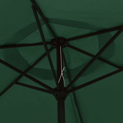 vidaXL Zweefparasol met LED 3,5 m groen