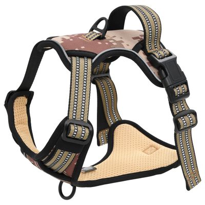 vidaXL Hondentuigje met riem en halsband verstelbaar L camouflagebruin