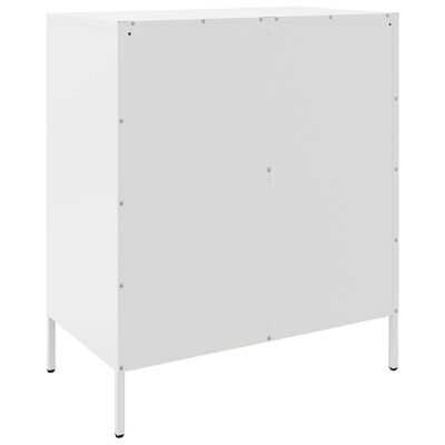 vidaXL Dressoir 68x39x79 cm staal wit