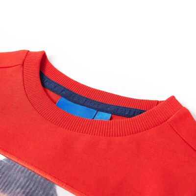 Kindershirt met lange mouwen 116 rood