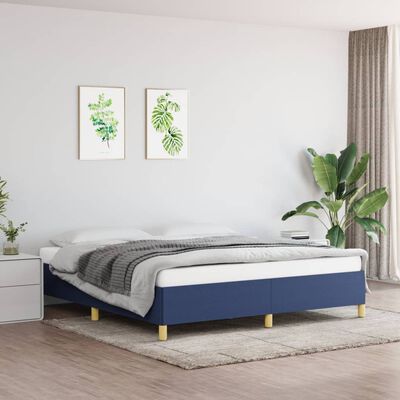 vidaXL Bedframe stof blauw 180x200 cm