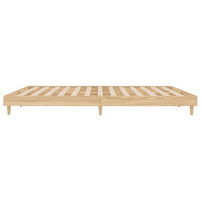 vidaXL Bedframe zonder matras hout sonoma eikenkleurig 140x200 cm