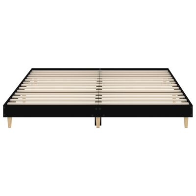 vidaXL Bedframe massief hout zwart 200x200 cm