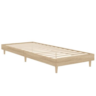 vidaXL Bedframe zonder matras hout sonoma eikenkleurig 75x190 cm