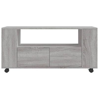 vidaXL Tv-meubel 102x34,5x43 cm bewerkt hout grijs sonoma eikenkleurig