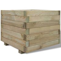 vidaXL Plantenbak verhoogd vierkant 50x50x40 cm hout