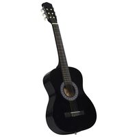 vidaXL Gitaar klassiek beginner en kinderen 3/4 36" zwart