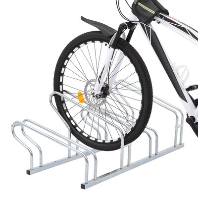 vidaXL Fietsenstandaard voor 4 fietsen vrijstaand gegalvaniseerd staal