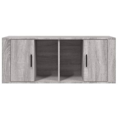 vidaXL Tv-meubel 100x35x40 cm bewerkt hout grijs sonoma eikenkleurig