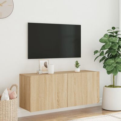 vidaXL Tv-meubel wandgemonteerd 100x30x41 cm sonoma eikenkleurig