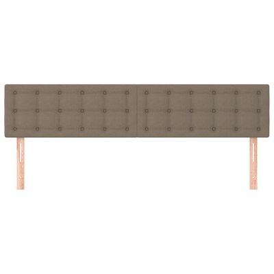 vidaXL Hoofdborden 2 st 100x5x78/88 cm stof taupe