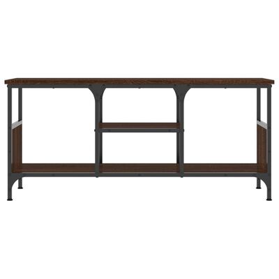 vidaXL Tv-meubel 100x35x45 cm bewerkt hout en ijzer bruin eikenkleur