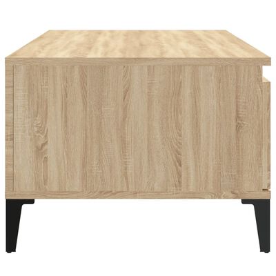 vidaXL Salontafel 90x50x36,5 cm bewerkt hout sonoma eikenkleurig