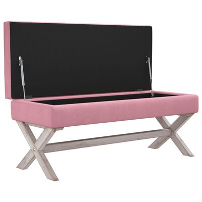 vidaXL Opbergkruk 110x45x49 cm fluweel roze