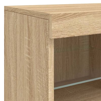 vidaXL Dressoir met LED-verlichting 123x37x67 cm sonoma eikenkleurig