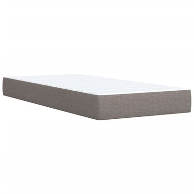 vidaXL Boxspring met matras stof taupe 80x200 cm