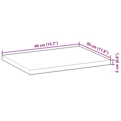 vidaXL Wandschappen 3 st zwevend olieafwerking 40x30x2 cm acaciahout