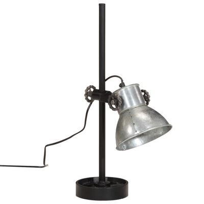 vidaXL Bureaulamp 25 W E27 15x15x55 cm vintage zilverkleurig