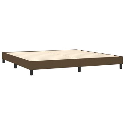 vidaXL Boxspring met matras stof donkerbruin 200x200 cm