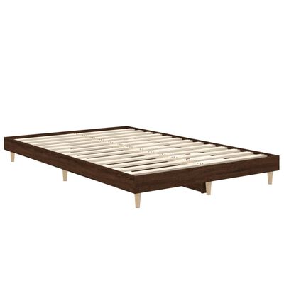 vidaXL Bedframe zonder matras bewerkt hout bruin eikenkleur 120x190 cm