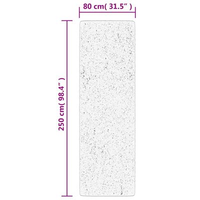 vidaXL Vloerkleed HUARTE laagpolig zacht wasbaar 80x250 cm grijs