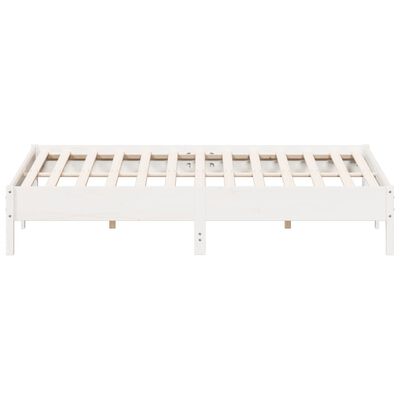 vidaXL Bedframe zonder matras massief grenenhout wit 200x200 cm