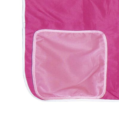 vidaXL Kinderhoogslaper met toren 90x190 cm massief grenenhout roze