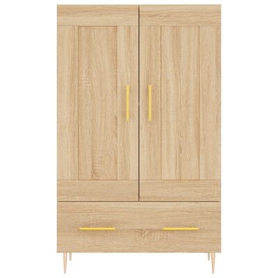 vidaXL Hoge kast 69,5x31x115 cm bewerkt hout sonoma eikenkleurig