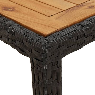 vidaXL Tuintafel 250x100x75 cm poly rattan zwart