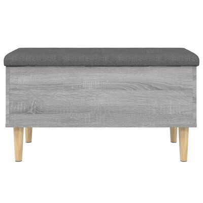 vidaXL Opbergbankje 82x42x46 cm bewerkt hout grijs sonoma eikenkleurig