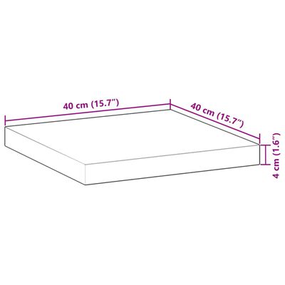 vidaXL Tafelblad vierkant 40x40x4 cm massief acaciahout