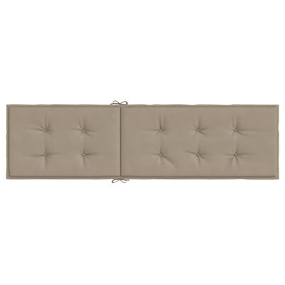 vidaXL Terrasstoelkussen (75+105)x50x4 cm taupe