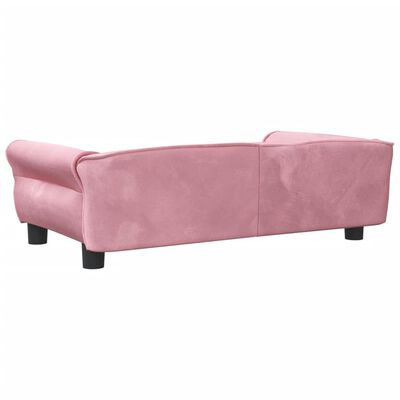 vidaXL Hondenmand 95x55x30 cm fluweel roze