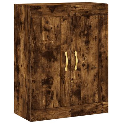 vidaXL Hoge kast 69,5x34x180 cm bewerkt hout gerookt eikenkleurig