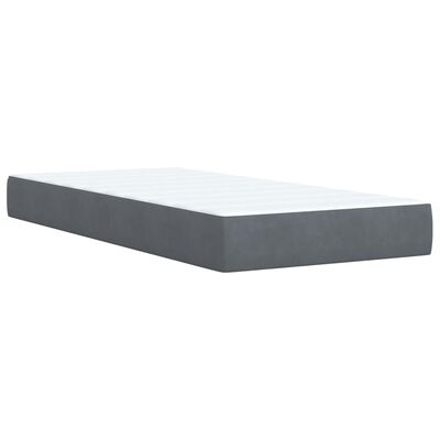 vidaXL Boxspring met matras fluweel donkergrijs 1-persoons (alleen AU)