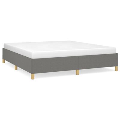 vidaXL Bedframe stof donkergrijs 160x200 cm