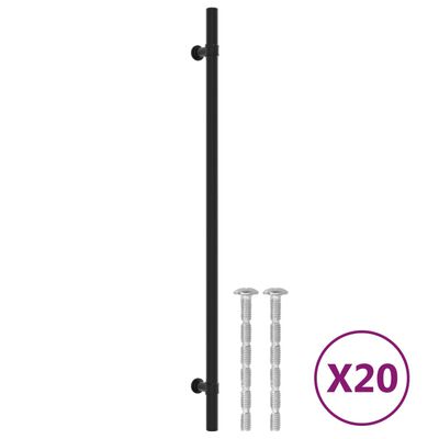 vidaXL Handvatten 20 st 320 mm roestvrij staal zwart