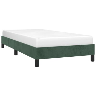 vidaXL Bedframe zonder matras 90x190 cm fluweel donkergroen