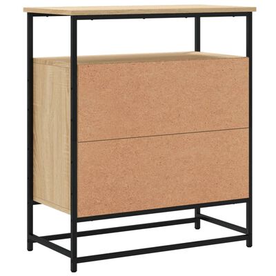 vidaXL Dressoir 69x35x80 cm bewerkt hout sonoma eikenkleurig