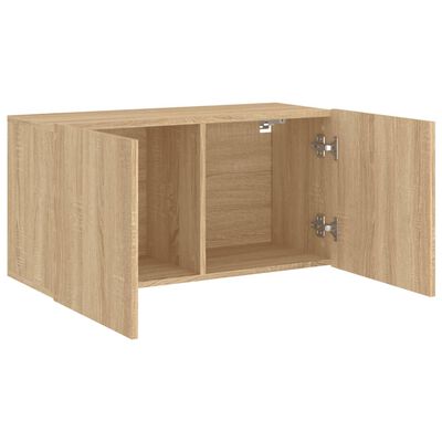 vidaXL Tv-meubel wandgemonteerd 80x30x41 cm sonoma eikenkleurig