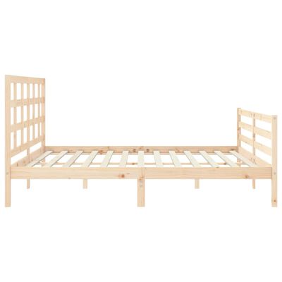 vidaXL Bedframe met hoofdbord massief hout