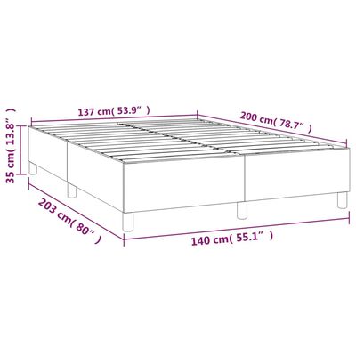 vidaXL Bedframe fluweel donkergrijs 140x200 cm